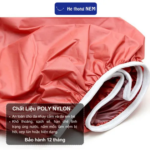 Ga Trải Giường Chống Thấm Poly Hệ Thống Nệm - Vải Polyester Mềm Mại, Ngăn Nước, Bảo Vệ Đệm Khỏe Mạnh, Dễ Dàng Vệ Sinh cho Gia Đình