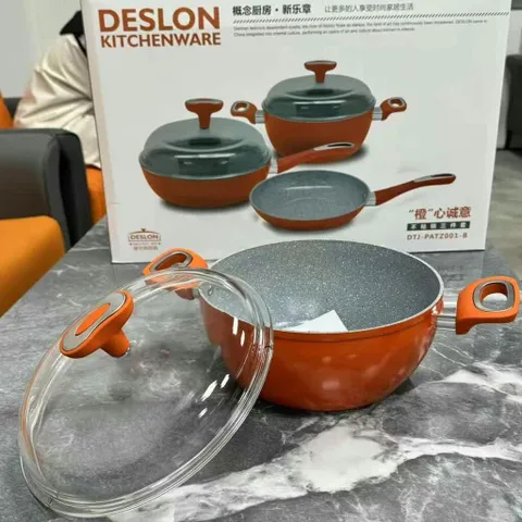 Bộ Nồi Chảo Chống Dính DESLON Kitchenware - Hợp Kim Nhôm Cao Cấp, An Toàn, Dùng Được Cho Bếp Từ, Không Chứa PFOA