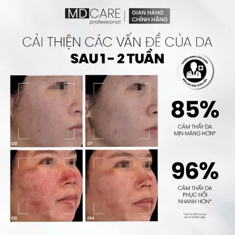 Serum MD CARE Copper Peptide 30ml - Giảm Lão Hóa, Tăng Sinh Collagen, Làm Đầy Sẹo, Phục Hồi Da tổn thương, Dưỡng ẩm, Chống Nhăn