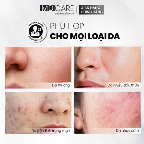 Sữa Rửa Mặt MD CARE Dưỡng Ẩm Dịu Nhẹ Cho Da Nhạy Cảm 200ml - Chứa Nano-Ceramide, Hyaluronic Acid, Giúp Làm Sạch Sâu, Cấp Ẩm Chuyên Sâu