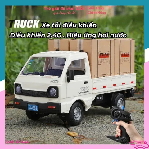 Mô Hình Xe Tải Điều Khiển Từ Xa 2.4GHz - Hiệu Ứng Hơi Nước Thực Tế - Đồ Chơi Tăng Cường Trí Tưởng Tượng Cho Bé