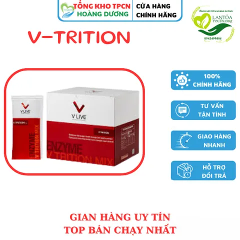 V-Trition+ Thực Phẩm Bảo Vệ Sức Khỏe Hệ Tiêu Hóa, Hỗ trợ Dạ dày, ruột non, đại tràng, các tổn thương hệ tiêu hoá