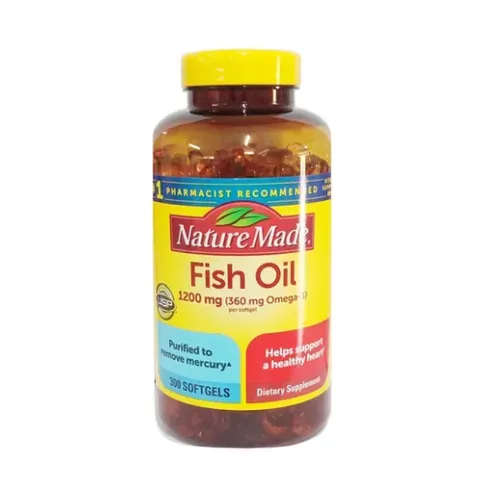 Dầu Cá Nature Made Omega 3 1200mg - Hỗ trợ Sức Khỏe Tim Mạch, Thị Lực và Não Bộ - 300 Viên 