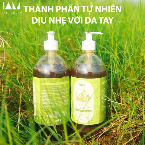 Nước rửa chén thảo mộc tự nhiên 500ml - Dầu thực vật và tinh dầu gừng, an toàn sức khỏe, thân thiện môi trường, khử mùi hiệu quả