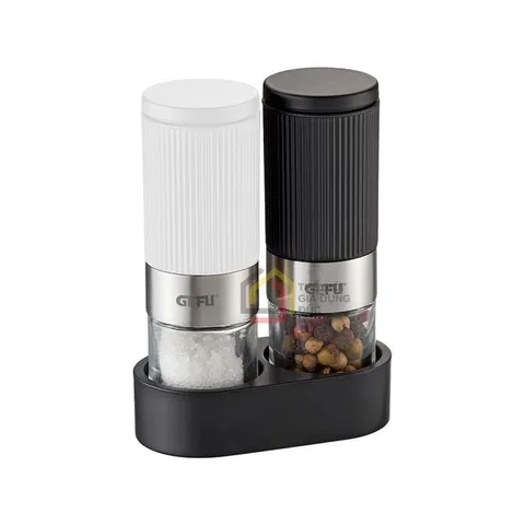 Bộ Cối Xay Muối và Tiêu GEFU TUSOME - Thiết Kế Thời Trang, Có Thể Điều Chỉnh Độ Nhám, Made in Germany