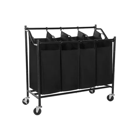 Giỏ Đựng Đồ Giặt Songmics 4 Tui - Xe Lăn Tiện Lợi Cho Gia Đình, Hỗ Trợ Phân Loại Và Tiết Kiệm Thời Gian Giặt Giũ