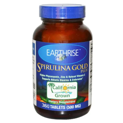 Tảo Mặt Trời Spirulina Gold Plus 360v - Hỗ Trợ Tăng Cân Tự Nhiên, Bổ Sung Vitamin C, Thực Phẩm Chức Năng Mỹ