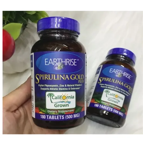 Tảo Mặt Trời Spirulina Gold Plus 360v - Hỗ Trợ Tăng Cân Tự Nhiên, Bổ Sung Vitamin C, Thực Phẩm Chức Năng Mỹ