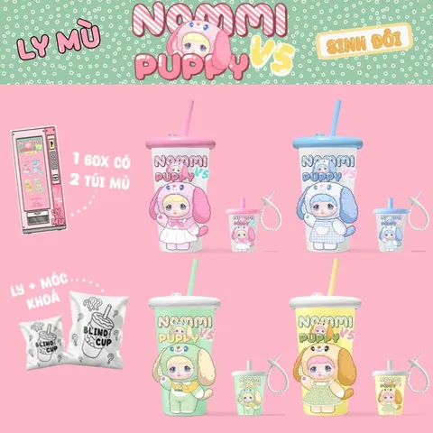 Ly Mù Đôi Nommi Vs Puppy 710ml – Blind Cup Đổi Màu – Quà Tặng Dễ Thương