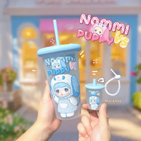 Ly Mù Đôi Nommi Vs Puppy 710ml – Blind Cup Đổi Màu – Quà Tặng Dễ Thương