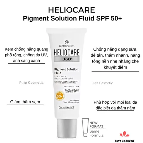 Kem chống nắng Heliocare 360 Pigment Solution Fluid 50ml