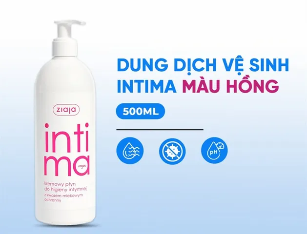 Dung dịch vệ sinh phụ nữ Intima nội địa Ba Lan 500ml xanh đậm và hồng