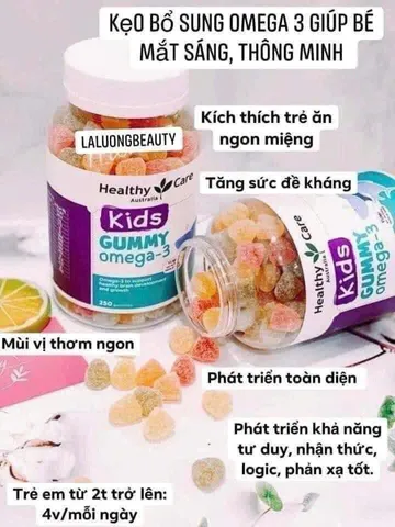 Kẹo dẻo Gummy Omega 3 Úc Healthy Care - 250 viên 203668