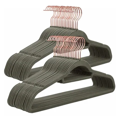 Móc Treo Quần Áo Songmics Velvet Hanger 50 Cái Màu Xám - Bền chắc, Chống trượt, Tiết kiệm Không gian, Tải trọng 5kg