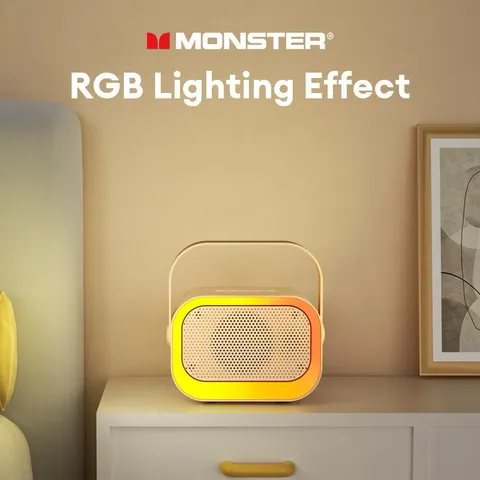 Loa Karaoke Bluetooth Monster GK600 - Kèm 2 Mic UHF Không Dây - Âm Thanh Đỉnh Cao - LED RGB Thay Đổi Màu Sắc