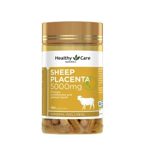 Nhau thai cừu Healthy Care Sheep Placenta 5000mg 100 viên - Thực phẩm chức năng làm đẹp, hỗ trợ trắng da và chống lão hóa hiệu quả