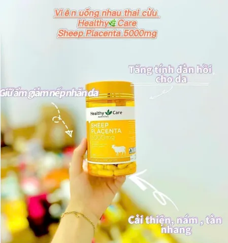 Nhau thai cừu Healthy Care Sheep Placenta 5000mg 100 viên - Thực phẩm chức năng làm đẹp, hỗ trợ trắng da và chống lão hóa hiệu quả