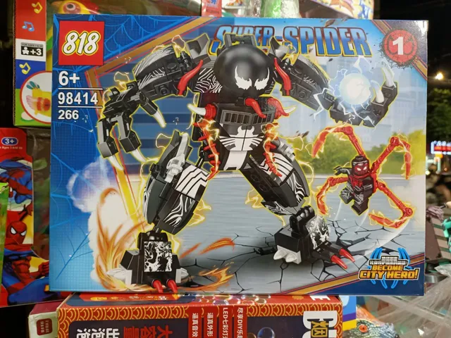 Đồ chơi lắp ráp 98414-1 mô hình robot siêu nhân người nhện Spider man