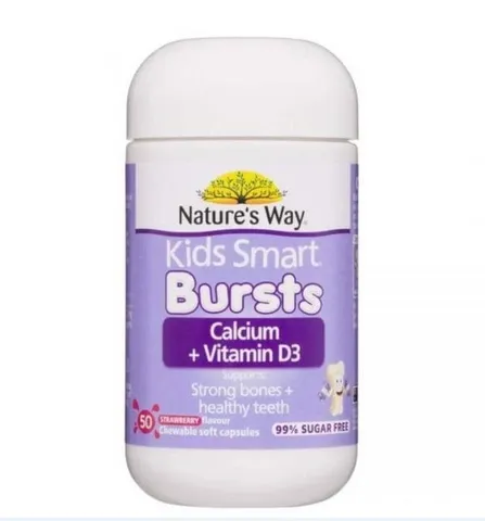 Kẹo Dẻo Canxi Nature's Way Kids Smart Plus Vitamin D3 50 Viên - Bổ Sung Hỗ Trợ Phát Triển Xương Cho Trẻ Em Từ 6 Tháng Tuổi
