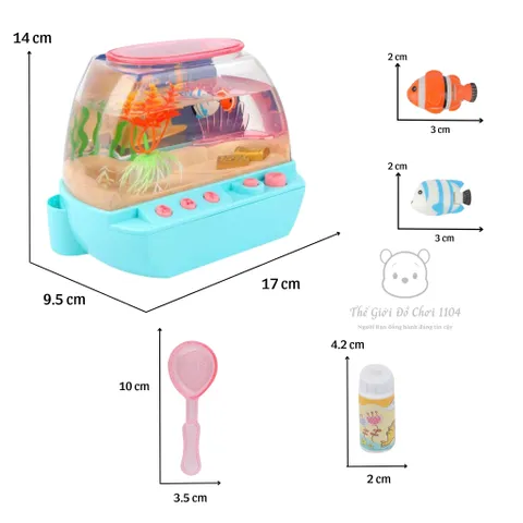 Đồ chơi bể cá mini kèm bộ câu cá, phát triển trí tuệ cho bé, hồ cá điện tử mô phỏng đại dương