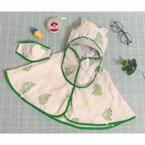 Áo choàng nắng Muslin cho trẻ 6 tháng đến 4 tuổi - Kèm khẩu trang & kính chắn, thời trang mùa hè mát mẻ cho bé