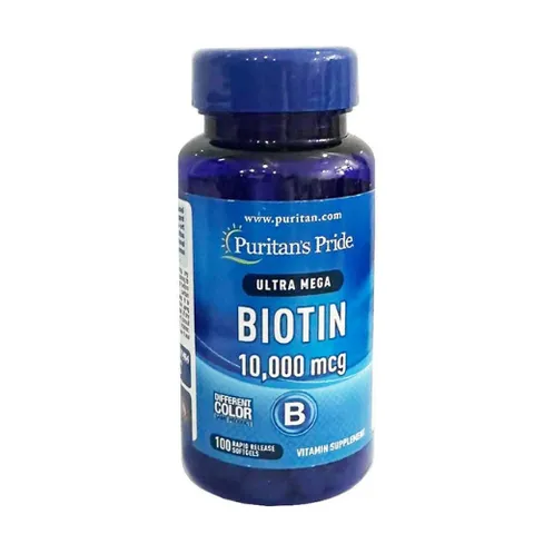 Viên uống Biotin Ultra Mega Puritan's Pride 10,000 mcg - Hỗ trợ giảm rụng tóc, đẹp da, 100 viên cho tóc chắc khỏe và mềm mượt