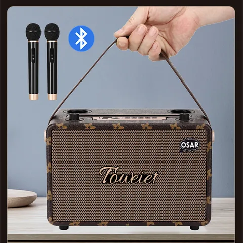 Loa Bluetooth Karaoke Towieer TW-328 - Âm Thanh Hi-Fi 20W, 2 Micro Không Dây, Kết Nối Bluetooth, Tiện Lợi Cho Tiệc Tùng & Du Lịch