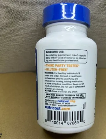 Viên Uống Nutricost TUDCA 500mg - Bảo Vệ Gan, Cải Thiện Chức Năng Gan, Giảm Men Gan, Hỗ Trợ Sức Khỏe Gan 30 Viên