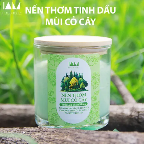Nến Thơm Handmade 230gr Mùi Hoa Dại - Tinh Dầu Thiên Nhiên, Sáp Đậu Nành, Không Khói, Quà Tặng Sang Trọng cho Không Gian Sống