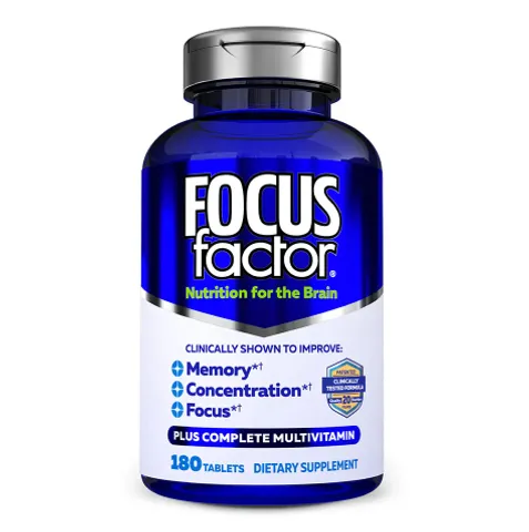 Viên uống tăng cường trí nhớ Focus Factor 180 viên - Hỗ trợ giảm stress, cải thiện chức năng não, nhập khẩu Mỹ