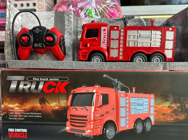 Xe Ô Tô Cứu Hỏa Điều Khiển Từ Xa (666-8) - Đồ Chơi Pin Có Đèn Sáng, Phát Triển Tư Duy Cho Trẻ Em