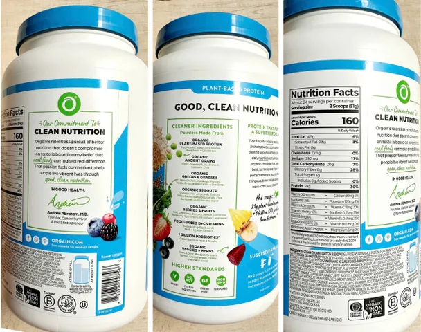 Bột Protein Hữu Cơ Orgain Organic Protein Superfoods 918g - Hương Vani, Dinh Dưỡng Kiểm Soát Cân Nặng, Phục Hồi Cơ Bắp