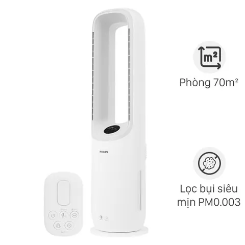 Máy lọc không khí Philips AMF765/30 40W - Lọc không khí hoàn hảo cho phòng 70m2, công nghệ NanoProtect HEPA và điều khiển từ xa qua app