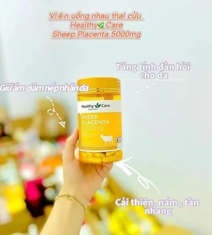 VIÊN UỐNG NHAU THAI CỪU HEALTHY CARE SHEEP PLACENTA 5000MG 100 VIÊN