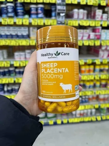 VIÊN UỐNG NHAU THAI CỪU HEALTHY CARE SHEEP PLACENTA 5000MG 100 VIÊN