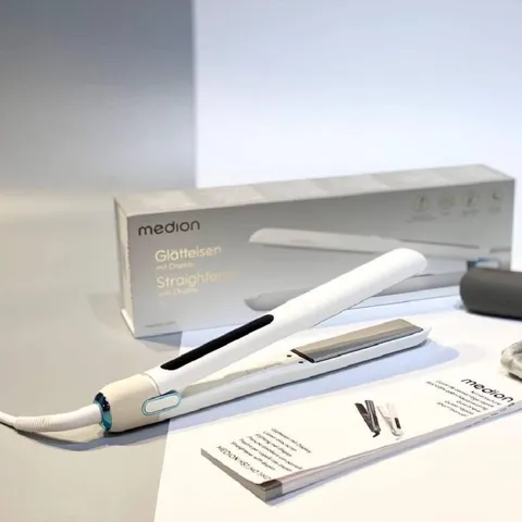 Máy Duỗi Tóc Medion Life HS1 MD19925 - Chỉnh Nhiệt Độ 5 Mức, An Toàn và Tiện Lợi, Dây Dài 1.80m, Màu Trắng