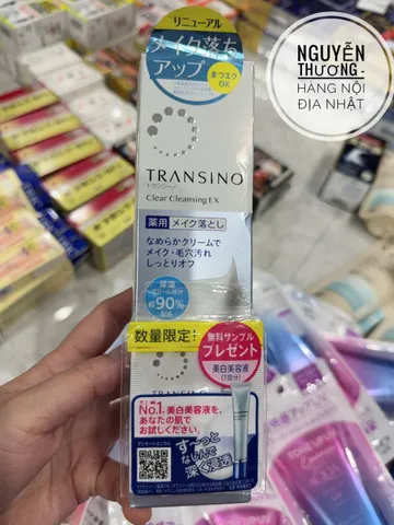 Kem Tẩy Trang Transino Clear Cleansing Ex - Sản Phẩm Tẩy Trang Nhật Bản Dưỡng Ẩm, Làm Sạch Sâu Cho Da Nhạy Cảm