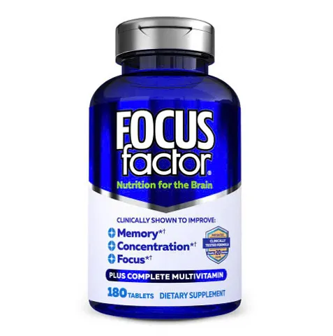 Viên uống bổ não Focus Factor 180 viên Mỹ - Tăng cường trí nhớ, giảm stress, cải thiện chức năng hệ thần kinh bằng vitamin và omega 3.