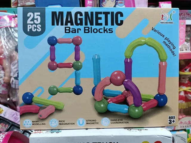 Đồ Chơi Lắp Ráp Thanh Nam Châm 25 Chi Tiết Magnetic Bar Blocks H01 - Phát Triển Tư Duy Sáng Tạo Cho Trẻ Em