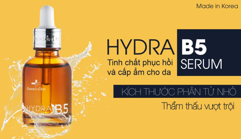 Serum GoodnDoc Hydra B5 30ml - Dưỡng Ẩm, Phục Hồi, Trắng Sáng Da, Giảm Lão Hóa, Chống Nám, Dành Cho Mọi Loại Da