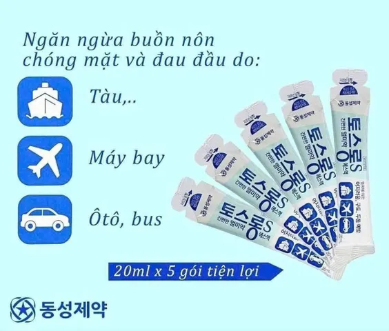 Nước Hỗ Trợ Giảm Say Tàu Xe 20ml Hàn Quốc hôp 5g