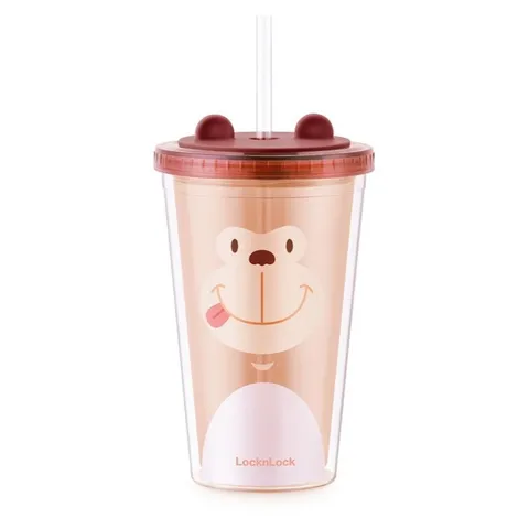 Ly nhựa 2 lớp Animal LocknLock Double Wall Cold Cup 520ml HAP511 - HAP512