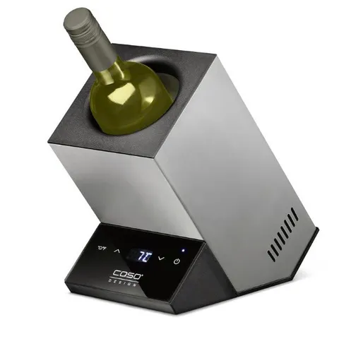 Tủ làm mát rượu CASO WineCase One - Thiết kế thép không gỉ, điều chỉnh nhiệt độ 5-15°C, phù hợp cho chai rượu tới 9cm