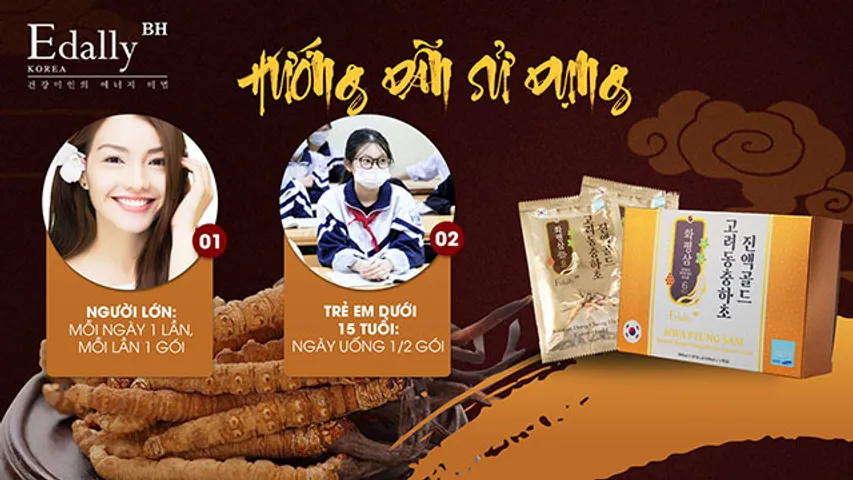 Tinh Chất Đông Trùng Hạ Thảo Edally BH - Tăng Cường Sức Đề Kháng, Giảm Mệt Mỏi, Hỗ Trợ Hô Hấp Từ Thiên Nhiên - 30 Gói (60ml)