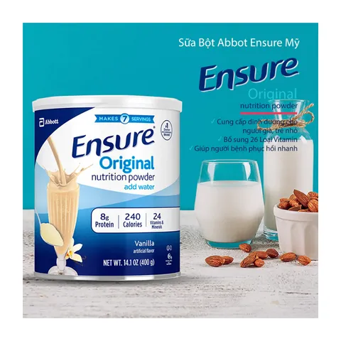 Sữa Bột Ensure Original Nutrition Powder 400g, Sữa Bột Ensure Hương Vanilla 400G 