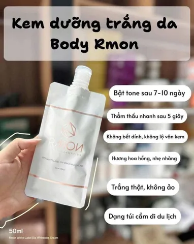 Kem Dưỡng Trắng Da Body Tế Bào Gốc Rmon chiết túi zip 50ml