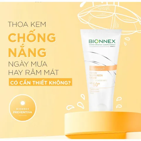 Kem Chống Nắng Bionnex Tinted Suncreen Cream SPF50+ 50ml - Bảo Vệ Da, Làm Đều Màu Da, Dưỡng Ẩm, Phù Hợp Mọi Loại Da