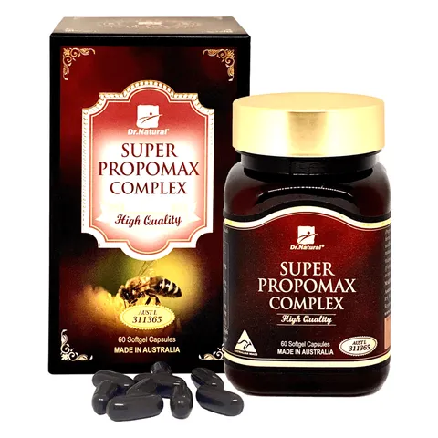 Viên Uống Keo Ong Úc Super Propomax Complex 60 Viên - Tăng Cường Miễn Dịch và Sức Khỏe từ Propolis, Maca và Vitamin D