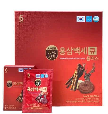 Nước Hồng Sâm Nhung Hươu LInh Chi Q Plus - Hộp 30 Gói 50ml - Tăng Cường Sức Khỏe, Bồi Bổ Cơ Thể, Hỗ Trợ Miễn Dịch
