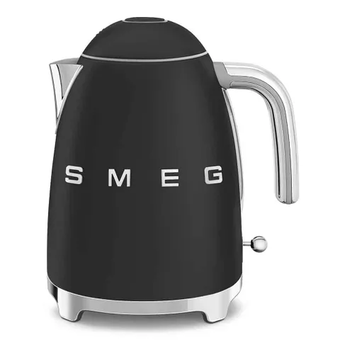 Ấm Siêu Tốc Smeg KLF04 - Bình Đun Nước Thép Không Gỉ Màu Đen, Kiểm Soát Nhiệt Độ 1.7L, Thích Hợp Pha Trà, Cà Phê Tại Nhà